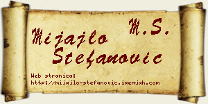 Mijajlo Stefanović vizit kartica
